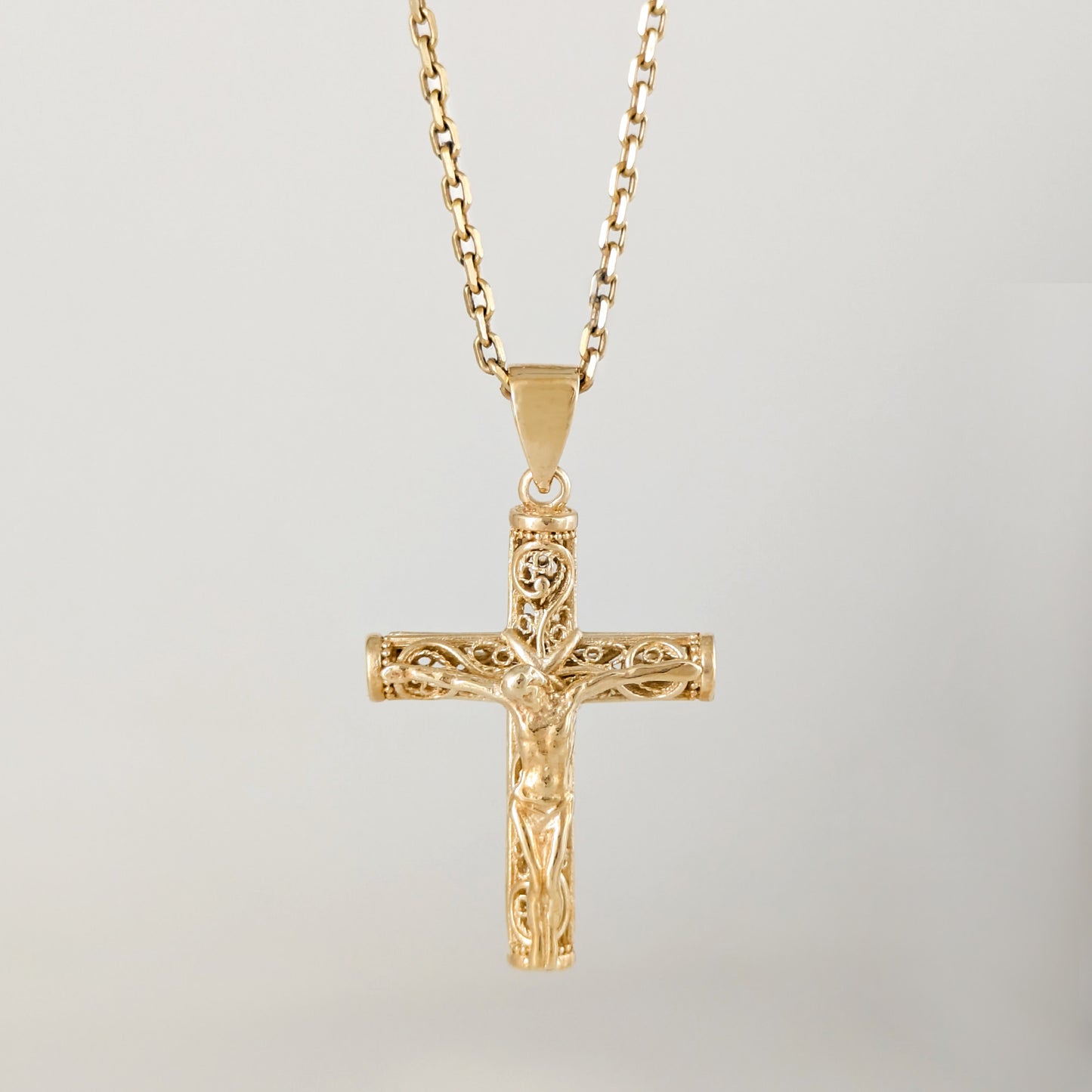 Crucifix Cross Pendant Religious Detail
