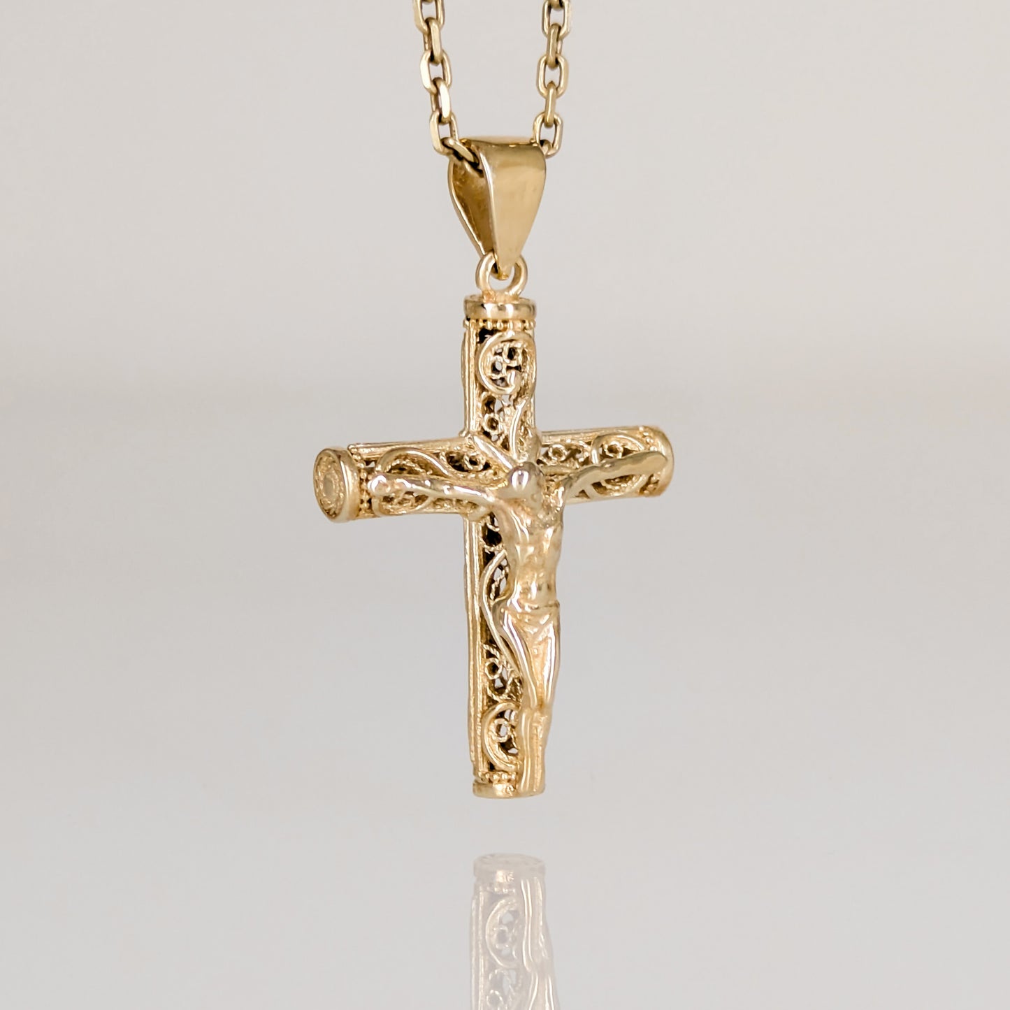 Crucifix Cross Pendant Religious Detail