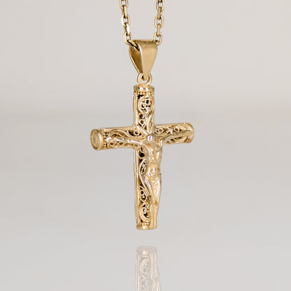 Crucifix Cross Pendant Religious Detail