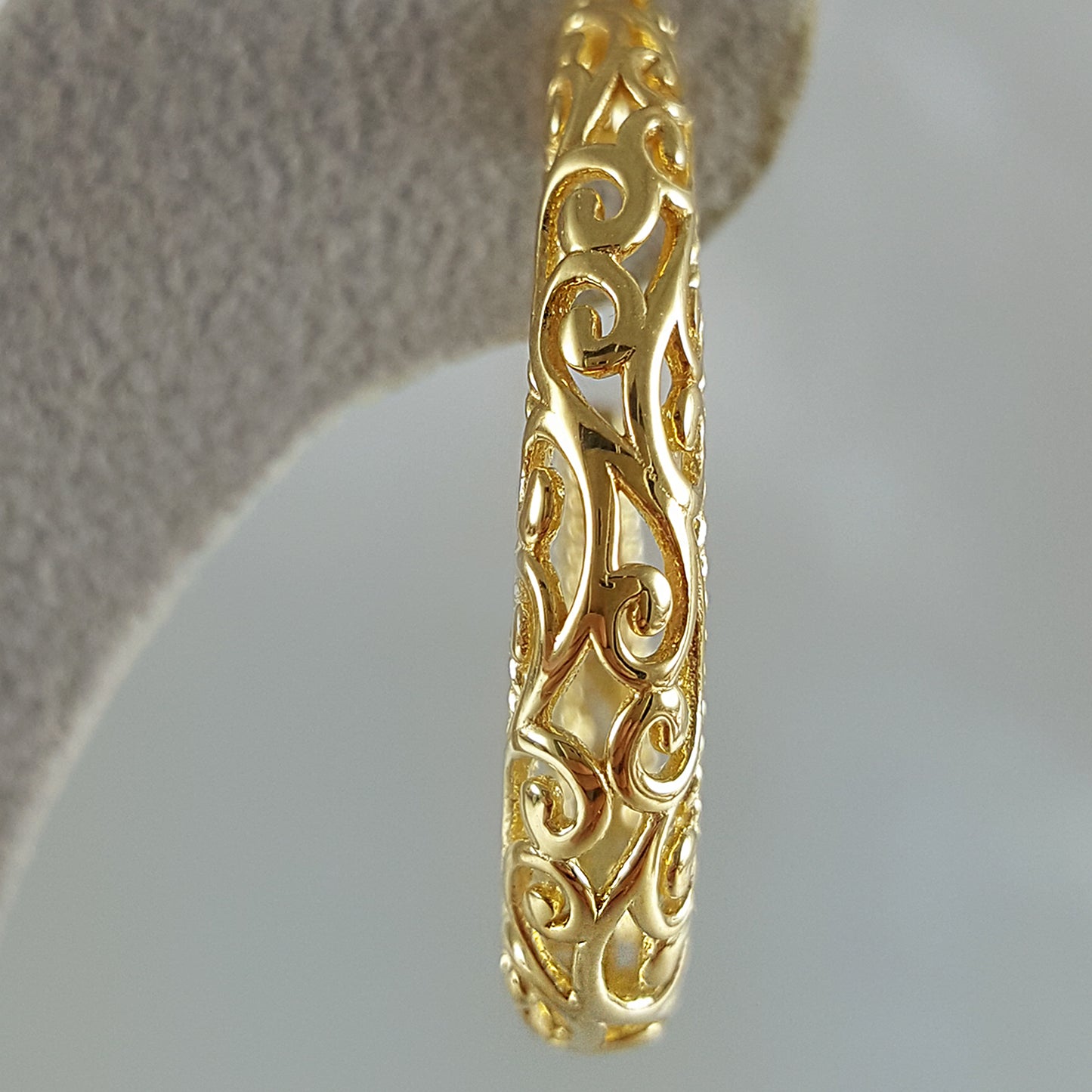 Scrollwork Vintage Style Hoop Earrings