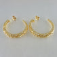 Scrollwork Vintage Style Hoop Earrings