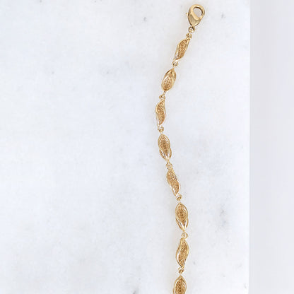 Filigree Link Bracelet Adjustable