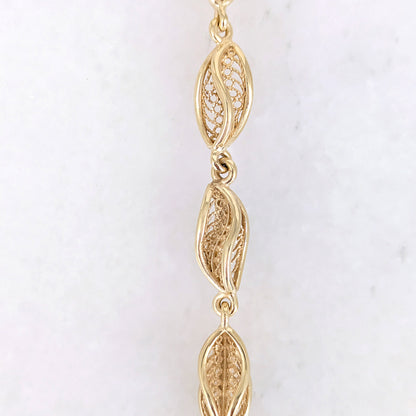 Filigree Link Bracelet Adjustable