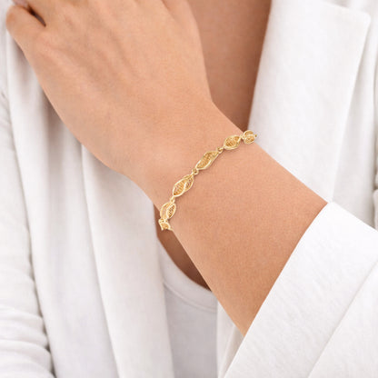 Filigree Link Bracelet Adjustable
