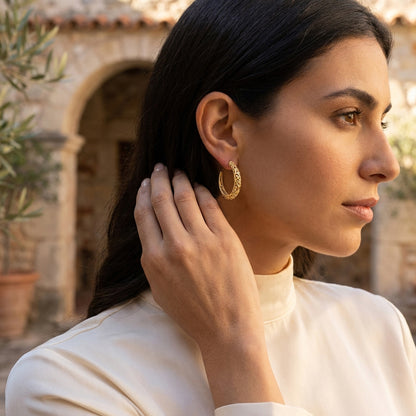 Swirl Filigree Half Hoop Earrings