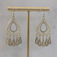 Gold Over Bronze Large Filigree Drop Dangle Earrings