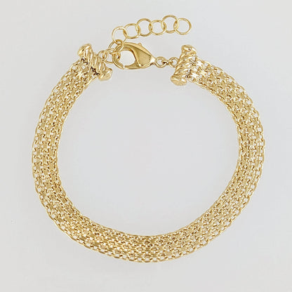 Bismark Woven Bracelet with Adjustable Extension 7in+1in - 4 row - TurkishBling