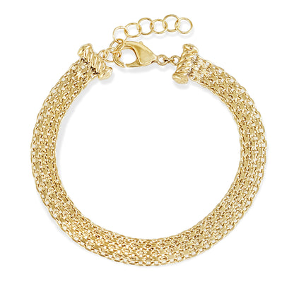 Bismark Woven Bracelet with Adjustable Extension 7in+1in - 4 row