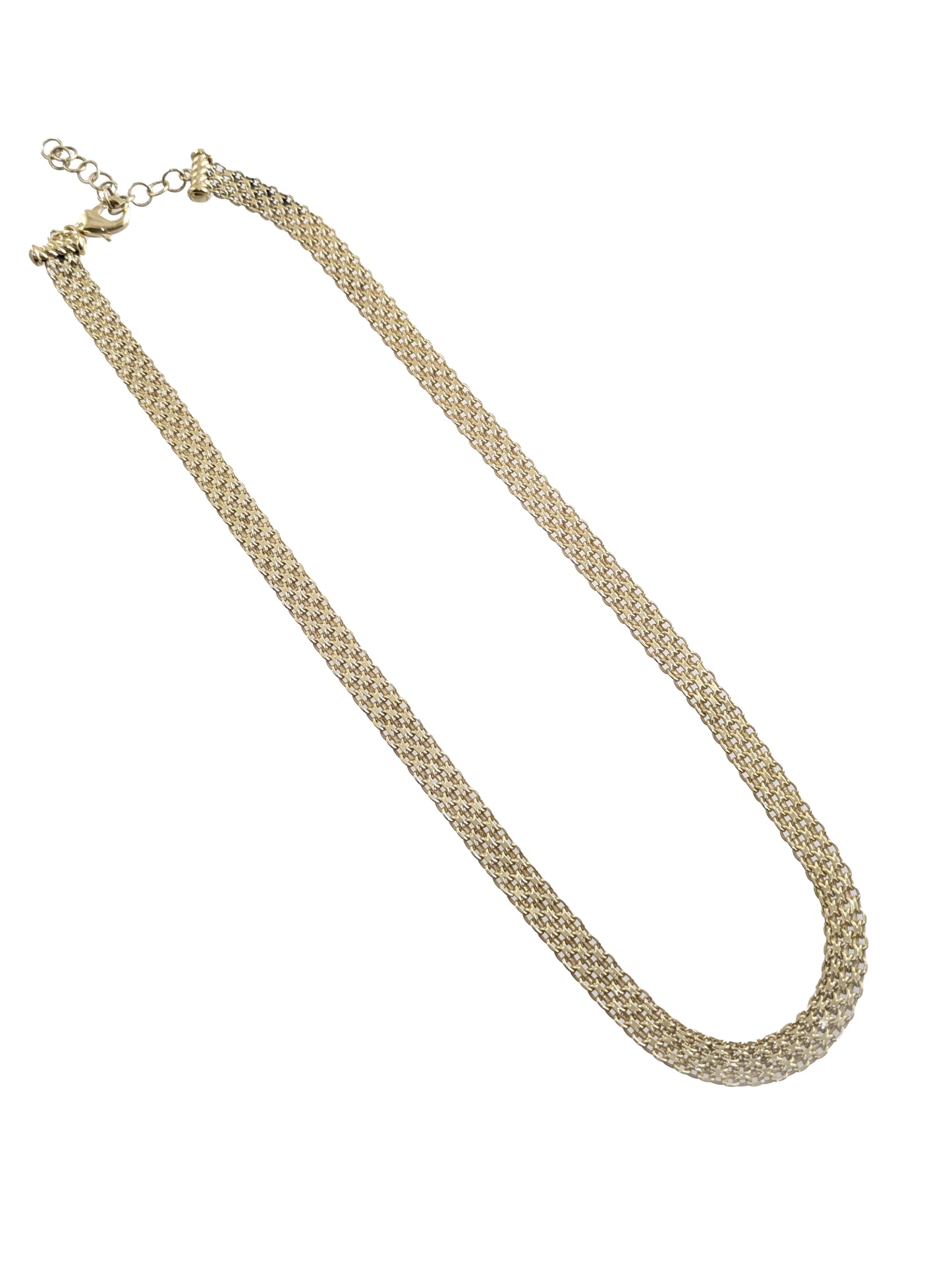 Multi-Strand Woven Bismark Necklace with Adjustable Extension 16+2