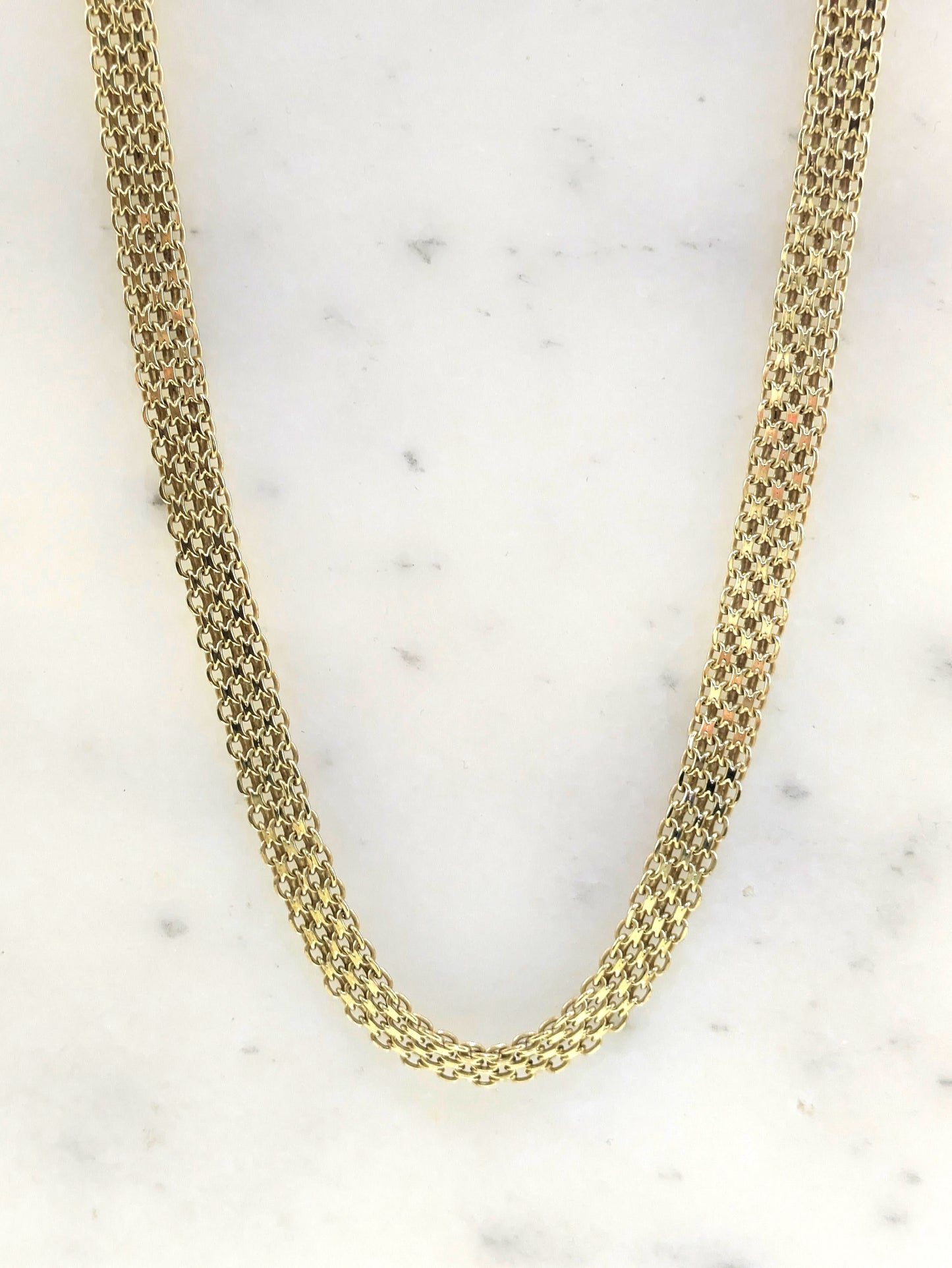 Multi-Strand Woven Bismark Necklace with Adjustable Extension 16+2