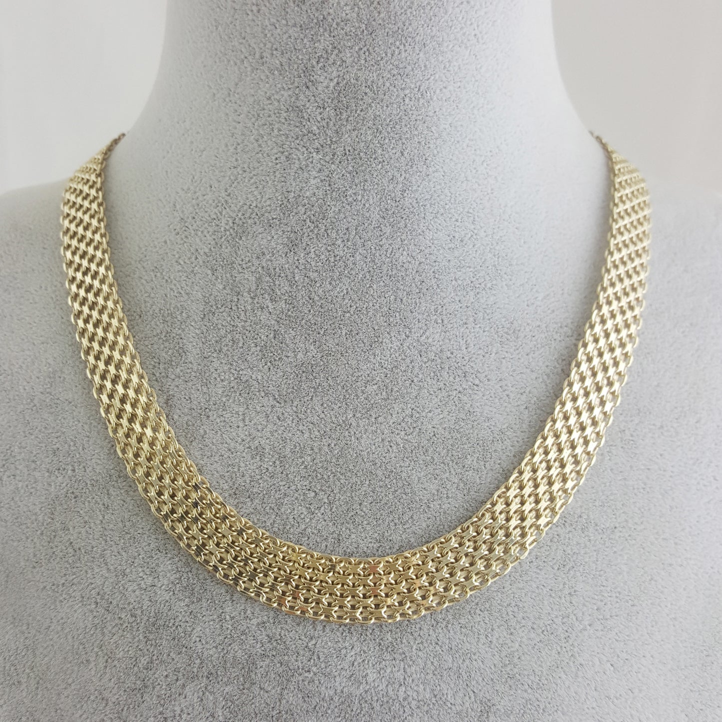 Multi-Strand Woven Bismark Necklace with Adjustable Extension 16+2