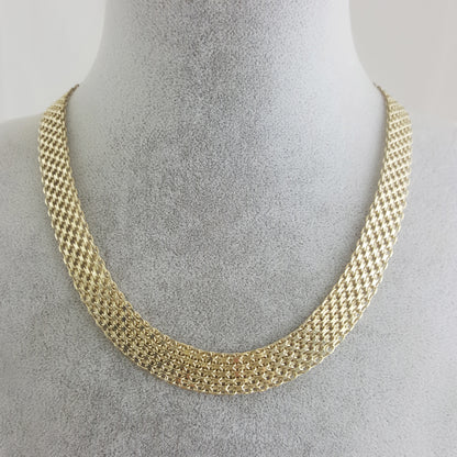 Multi-Strand Woven Bismark Necklace with Adjustable Extension 16+2