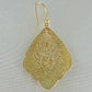 18K Gold Plated Fan Filigree Earrings