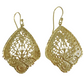 Open Filigree Teardrop Earrings with Scrollwork Detail
