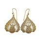 Tulip Filigree Dangle Earrings with Floral Contour