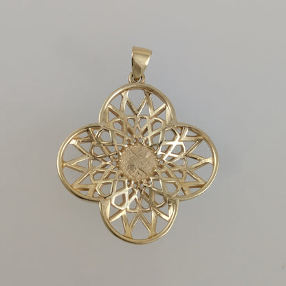 Black Onyx Filigree Pendant Statement