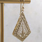 Gold Over Bronze Handmade Dangle Filigree Earring