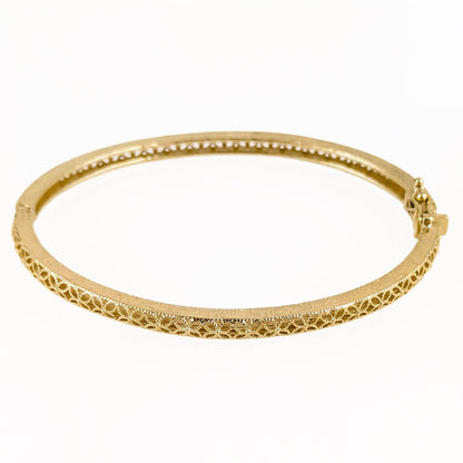 Filigree Pattern Bangle - TurkishBling