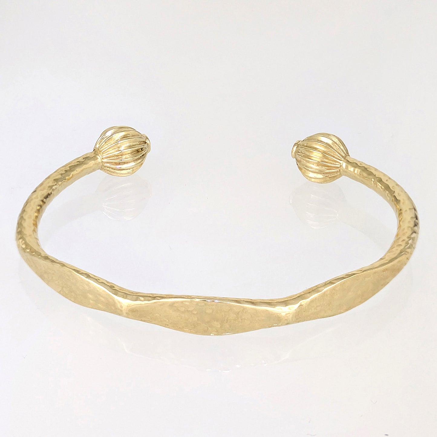 Hammered Open Cuff Bracelet
