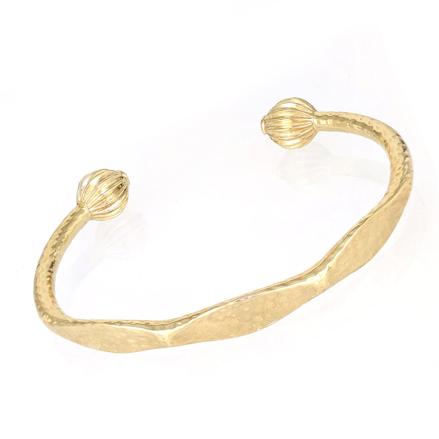 Hammered Open Cuff Bracelet