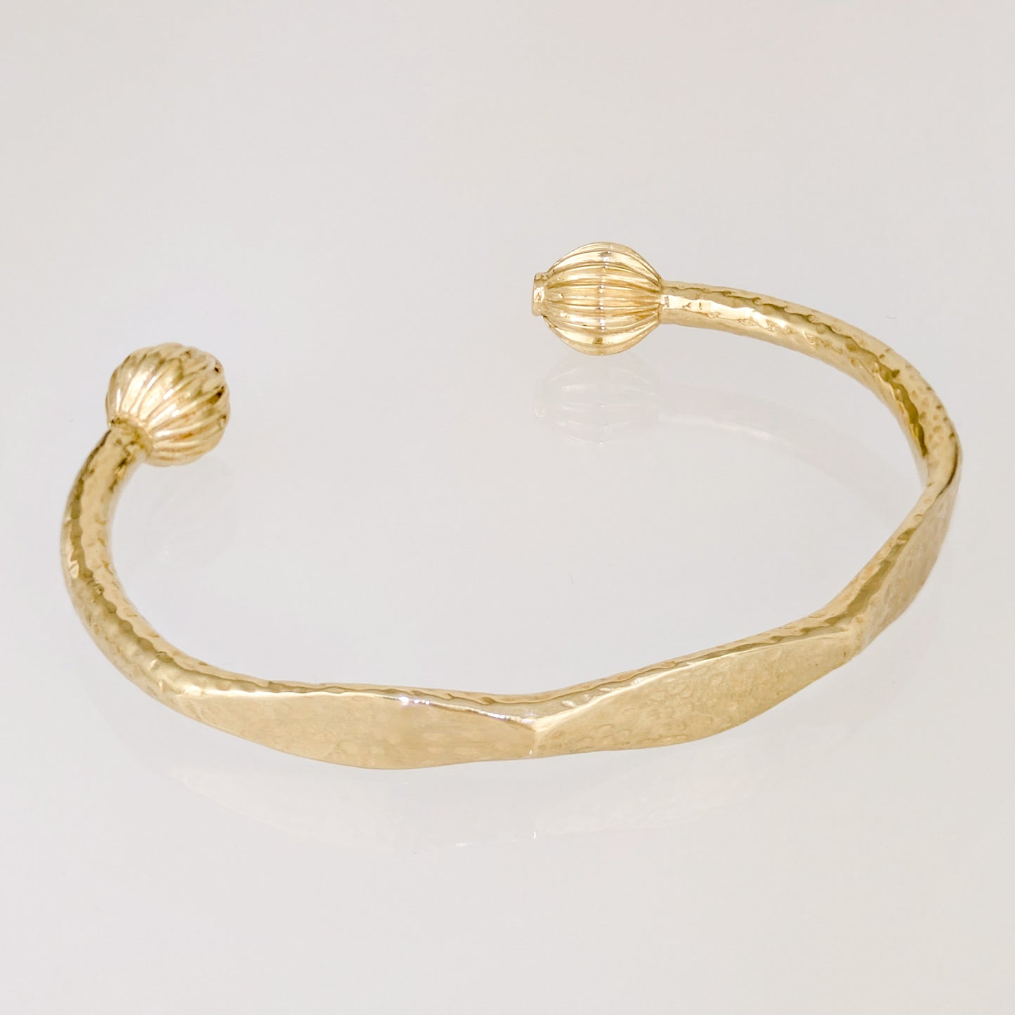 Hammered Open Cuff Bracelet