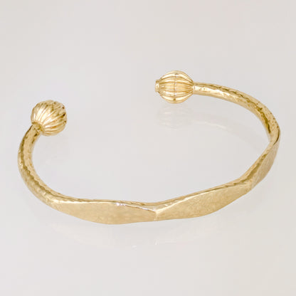 Hammered Open Cuff Bracelet