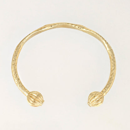 Hammered Open Cuff Bracelet