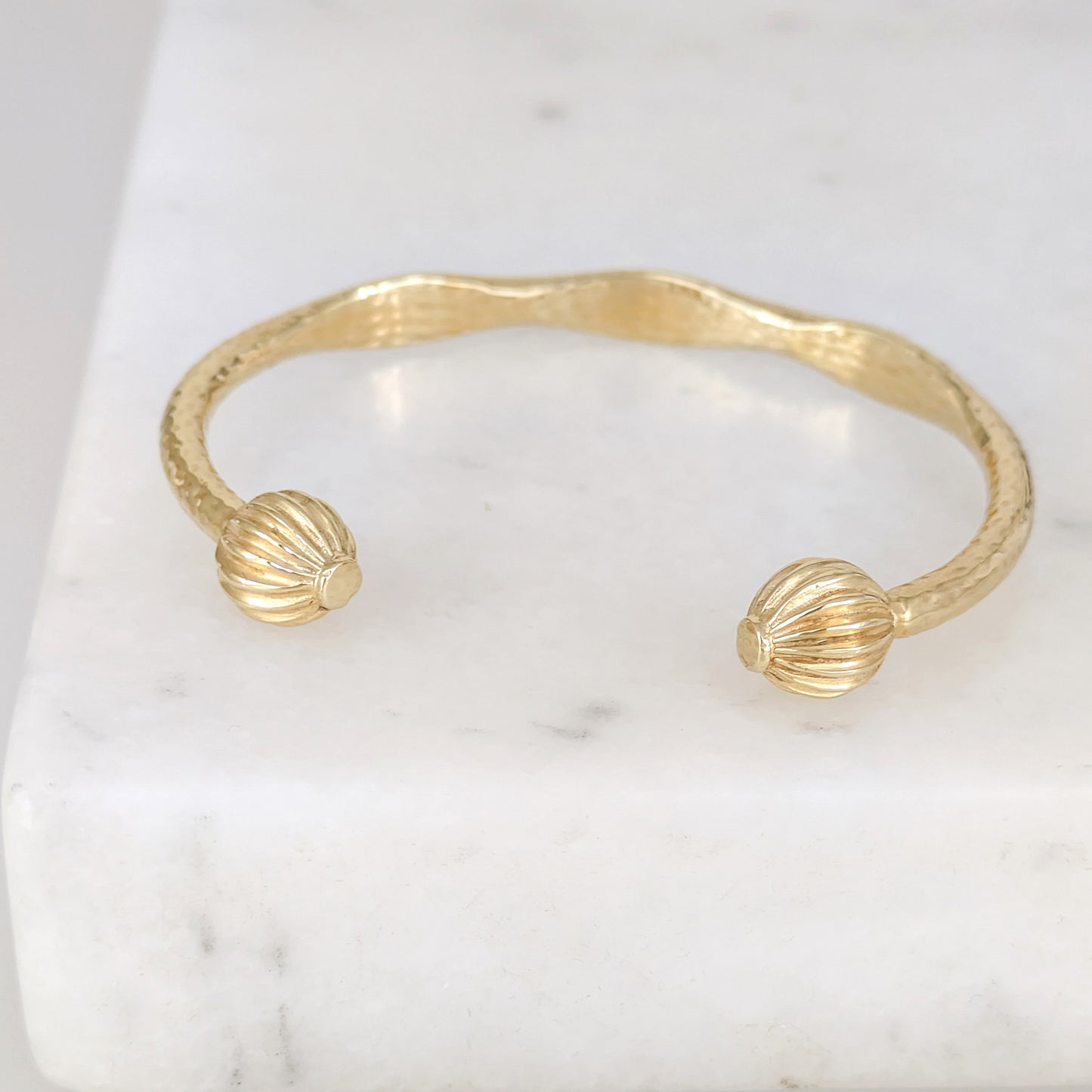 Hammered Open Cuff Bracelet