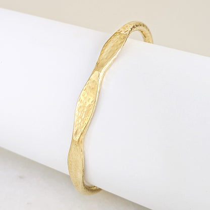 Hammered Open Cuff Bracelet