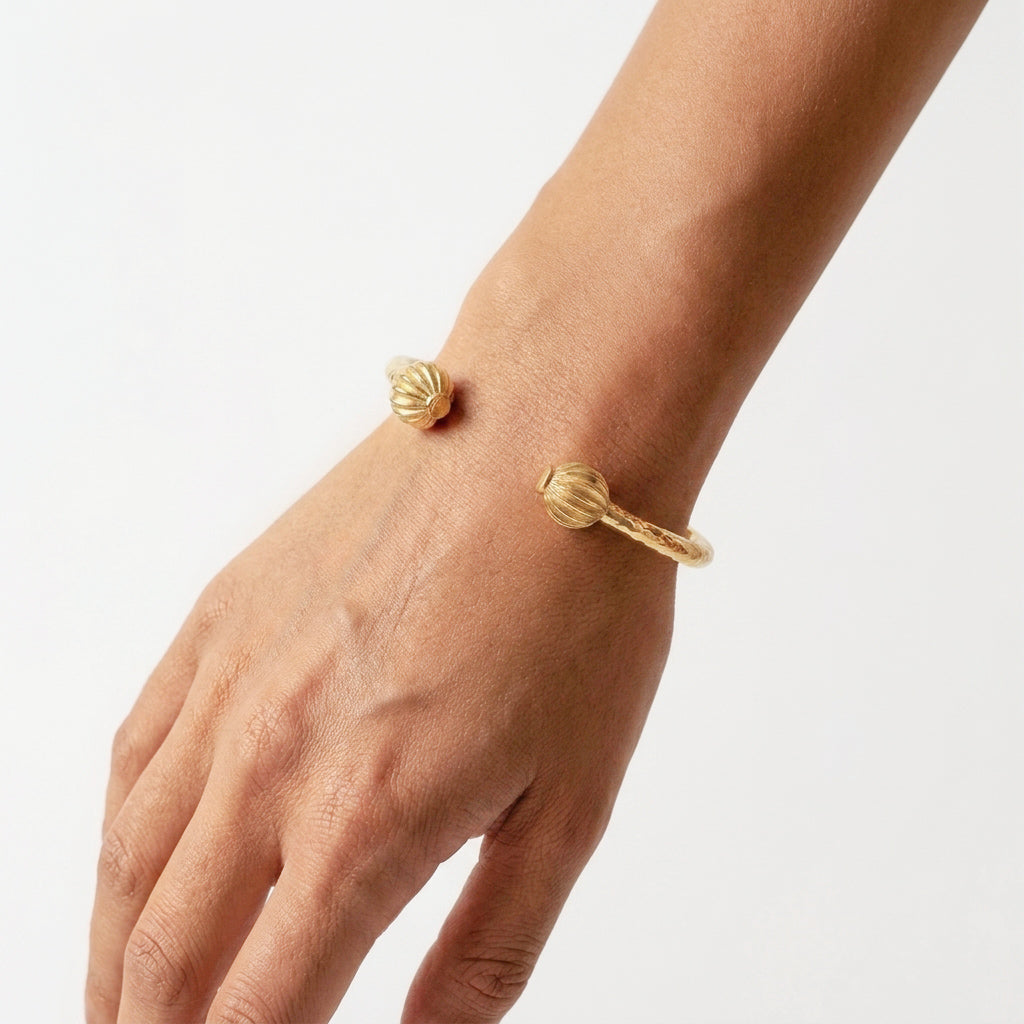 Hammered Open Cuff Bracelet