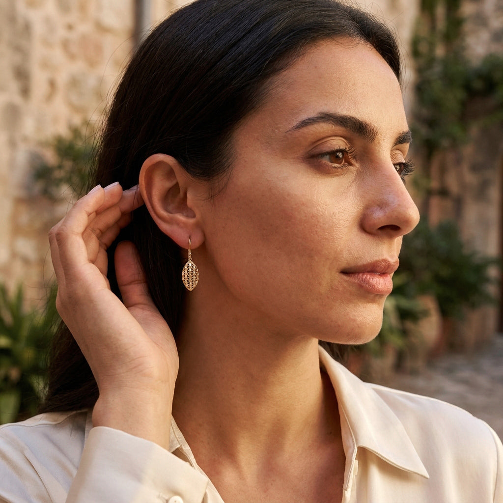 Marquise Openwork Drop Earrings