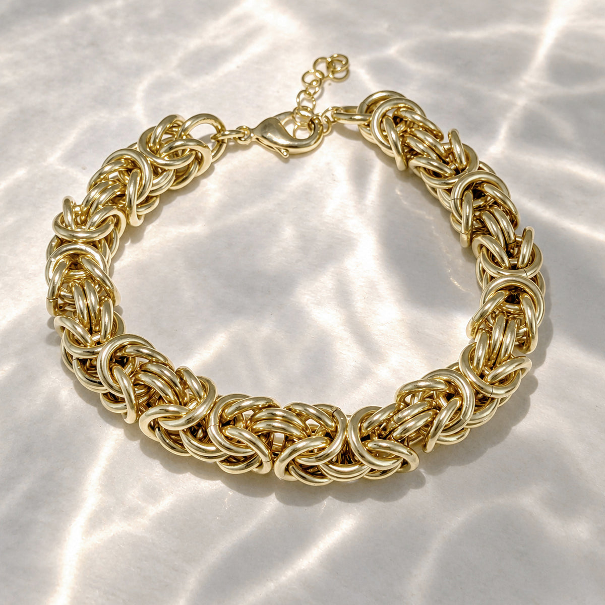 Byzantine Link Bracelet – Bold Interwoven Chain Design