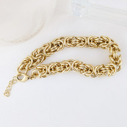 Byzantine Link Bracelet – Bold Interwoven Chain Design