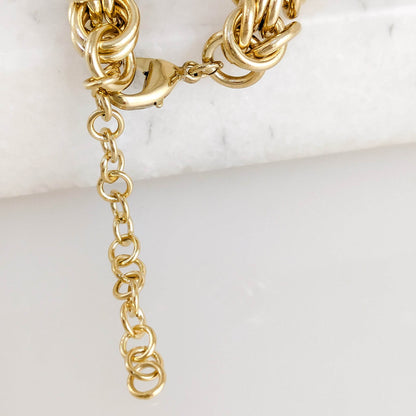 Bold Byzantine Chain Necklace – 10mm Unisex Statement with Adjustable Fit - TurkishBling