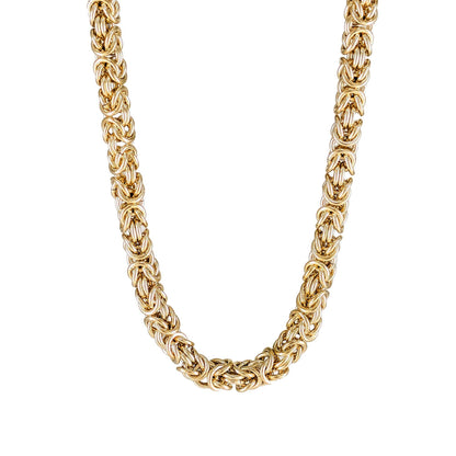 Bold Byzantine Chain Necklace – 10mm Unisex Statement with Adjustable Fit - TurkishBling