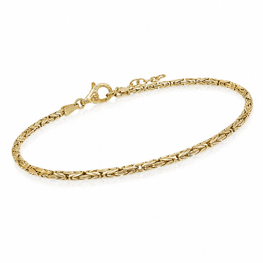 Classic Gold Byzantine Anklet for Everyday Wear