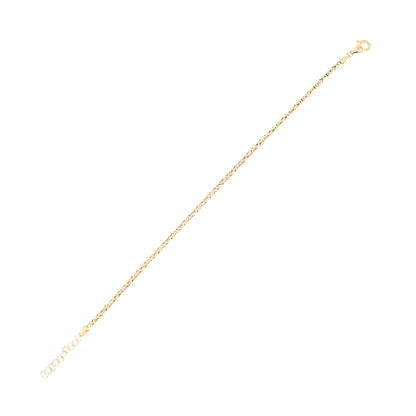 Classic Byzantine Anklet for Everyday Wear 18k Gold over Sterling Silver