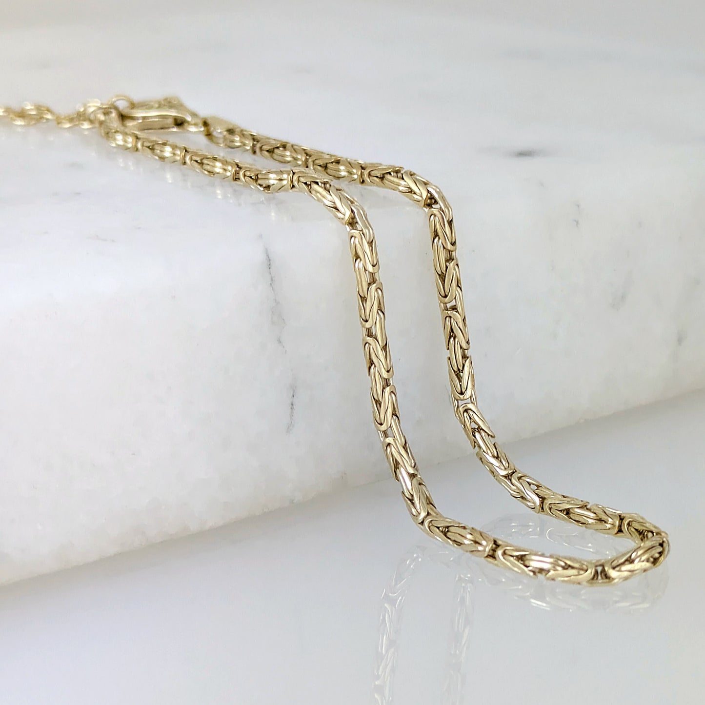 Classic Gold Byzantine Anklet for Everyday Wear