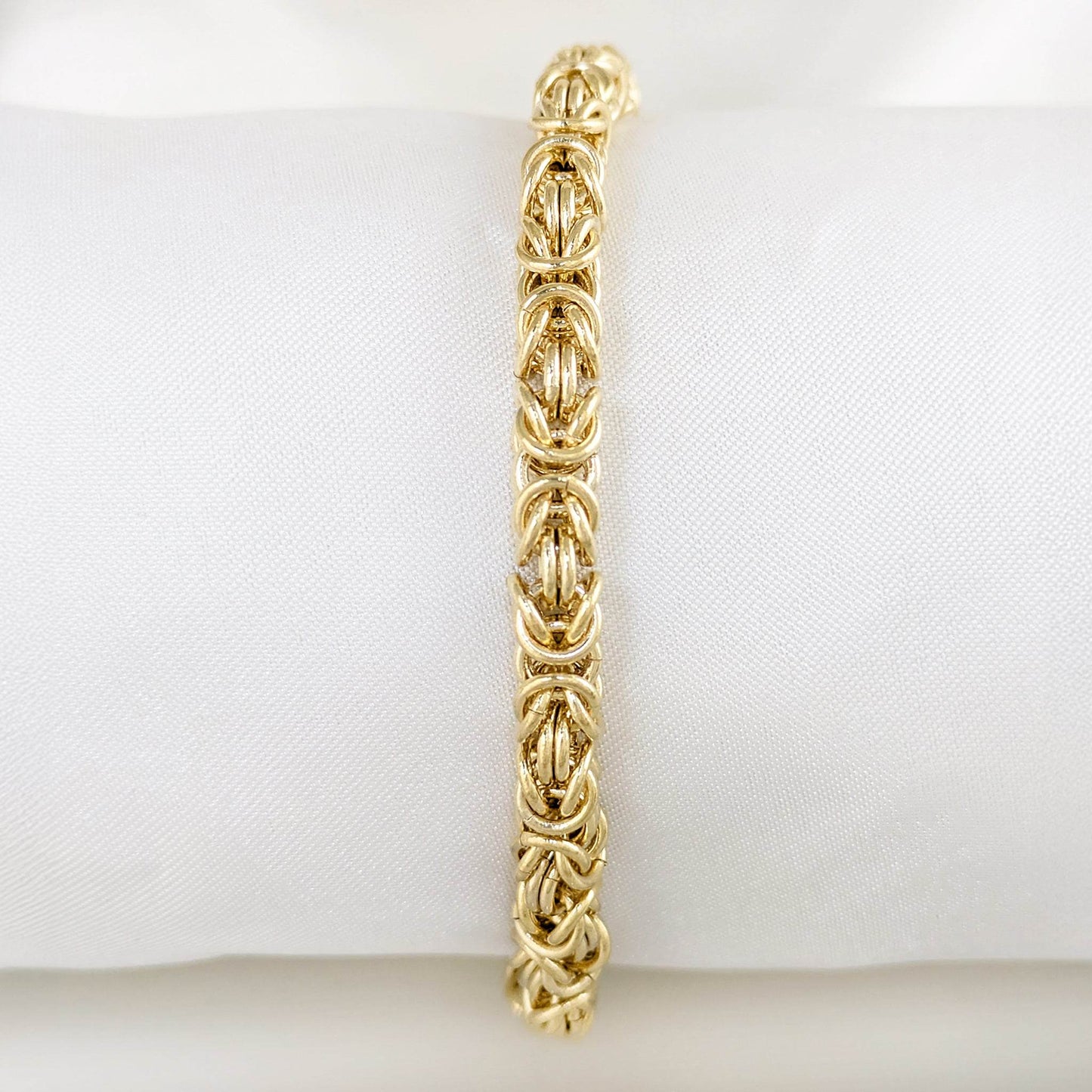 Gold Byzantine Chain Bracelet – Artisan Design, Statement Gold Jewelry with Adjustable Length - TurkishBling