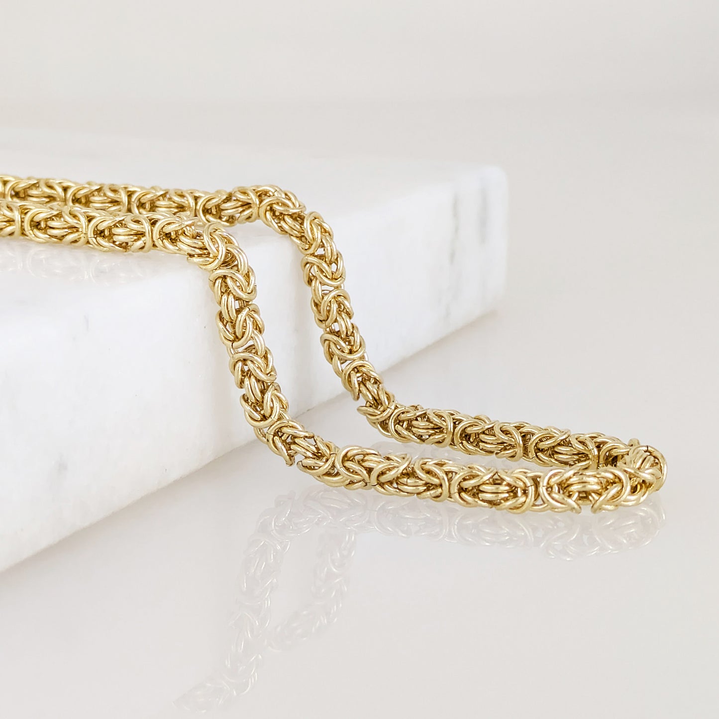 Timeless Classic Byzantine Necklace Lobster Claw Clasp - 5.5mm Gauge