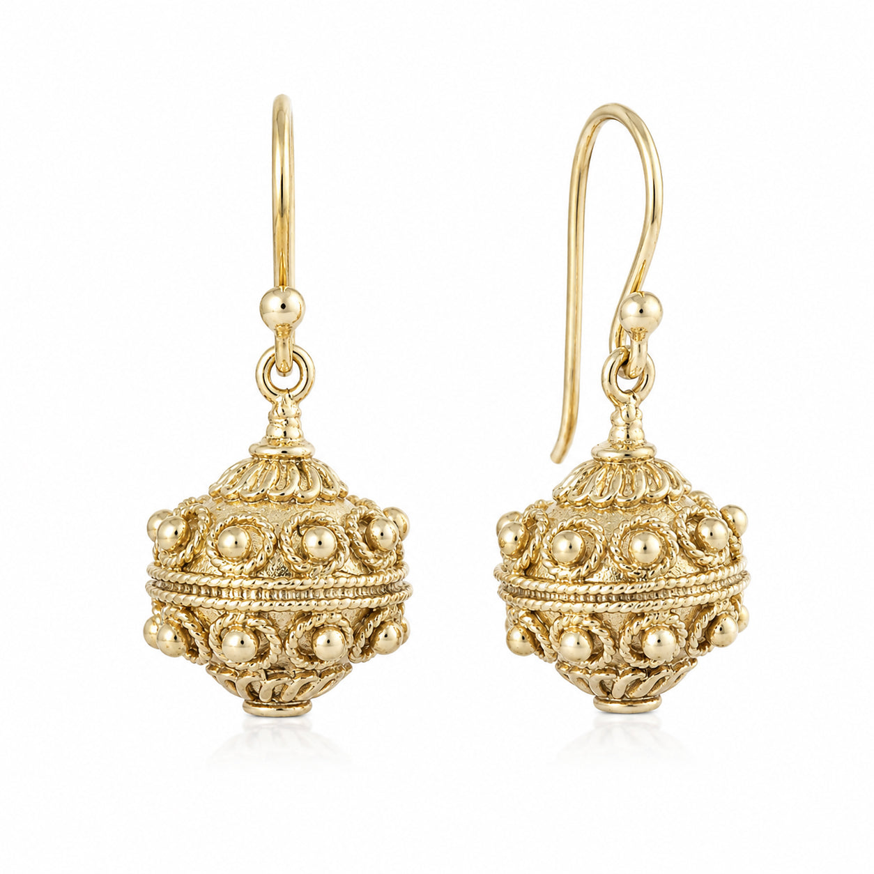 Ornate Bead Drop Earrings