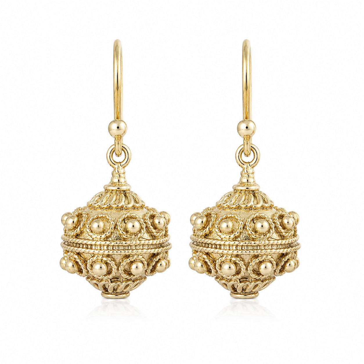 Ornate Bead Drop Earrings