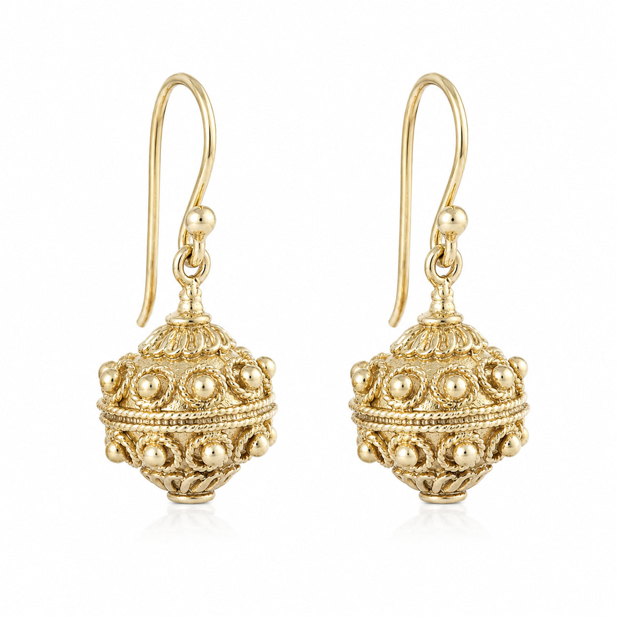 Ornate Bead Drop Earrings