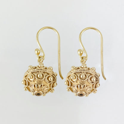 Ornate Bead Drop Earrings