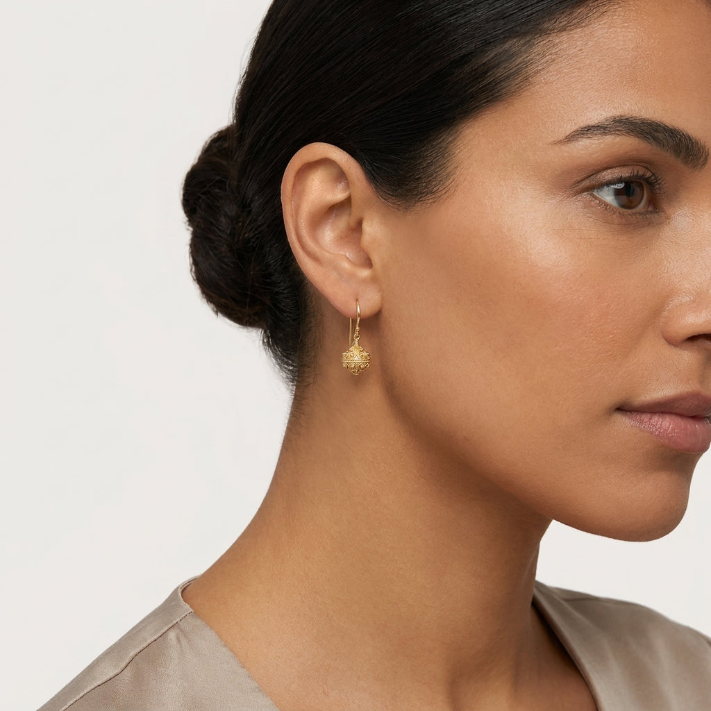 Ornate Bead Drop Earrings
