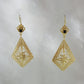 Gemstone Elongated Earrings 1.5"