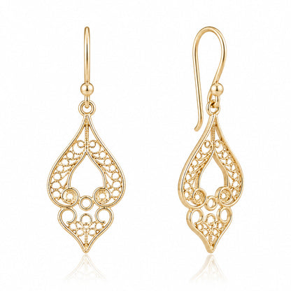 Open Teardrop Dangle Earrings
