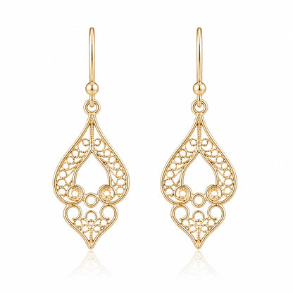 Open Teardrop Dangle Earrings