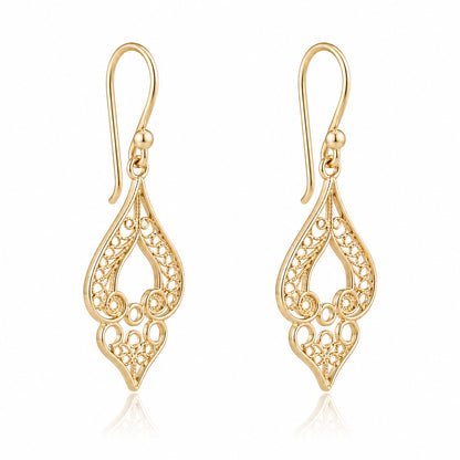 Open Teardrop Dangle Earrings