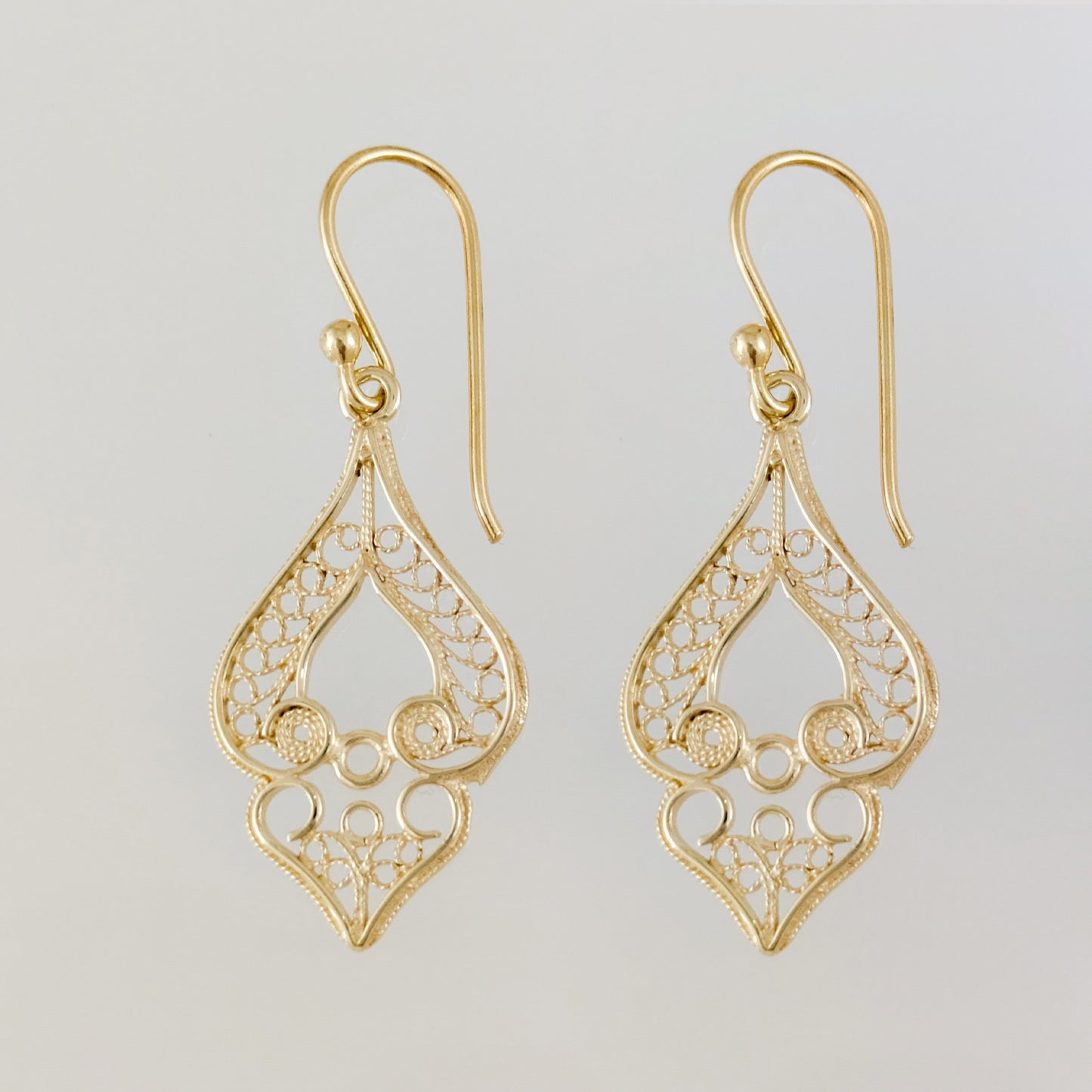 Open Teardrop Dangle Earrings
